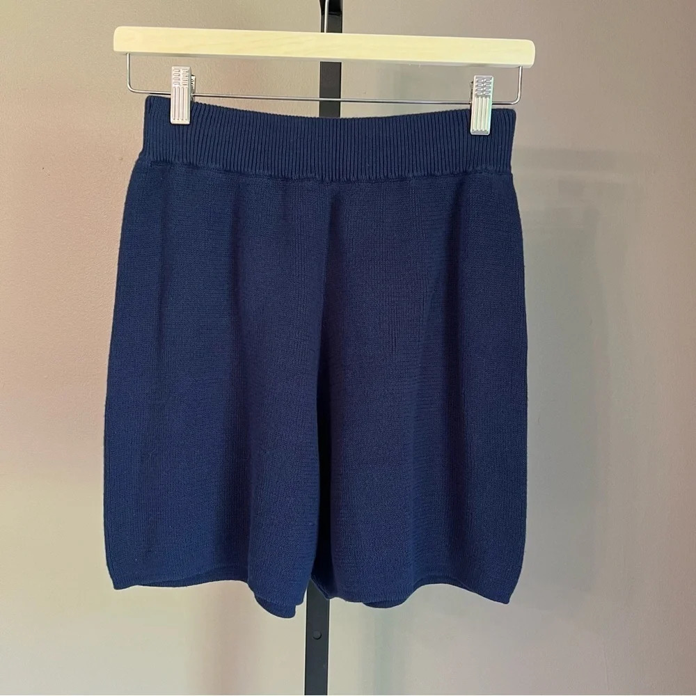 Mr. Mittens Cotton Knit Shorts Navy Blue XS/S NWT Coastal Minimalist Classic